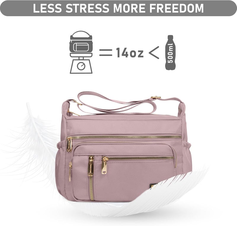 NPBAG Crossbody Bag for Women, Shoulder Purse Handbag Messenger Bag, Trendy Pocketbooks, Waterproof and Multi-Pockets - Image 4